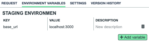 Environment variables