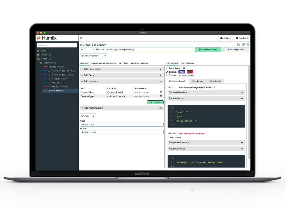 Photo of the Humlix UI